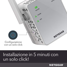 Carica l'immagine nel visualizzatore di Gallery, Netgear EX3700 Ripetitore WiFi AC750, Extender e 750 Mbps, Argento