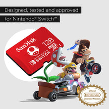 Carica l'immagine nel visualizzatore di Gallery, SanDisk MicroSDXC UHS-I Scheda per Nintendo Switch 128 128 GB, Rosso (Red)