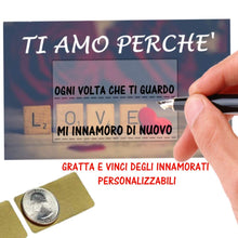 Carica l'immagine nel visualizzatore di Gallery, Gratta E Vinci Personalizzato Degli Innamorati Horus Creations Ti Amo Perché - Ilgrandebazar