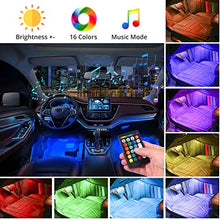 Carica l'immagine nel visualizzatore di Gallery, Justech Striscia LED per Interni Auto 72 con Controllo della Musica LED...