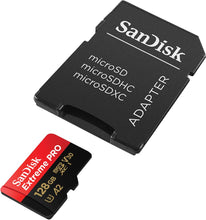 Carica l'immagine nel visualizzatore di Gallery, SanDisk Extreme Pro Scheda di Memoria microSDXC da 128 GB e Adattatore 128