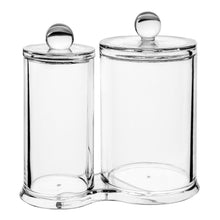 Carica l'immagine nel visualizzatore di Gallery, ASIV, Organizzatore 2 in 1 acrilico con coperchio, per batuffoli Trasparente - Ilgrandebazar