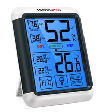 Carica l'immagine nel visualizzatore di Gallery, ThermoPro TP55 Termometro Igrometro Digitale da Interno 1 pezzo, Weiß+grau - Ilgrandebazar