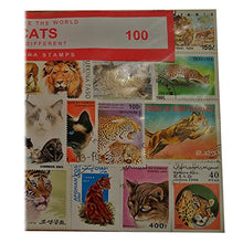 Carica l'immagine nel visualizzatore di Gallery, Worldwide Cats Collection Wild / Lions / Pet 100 Different Stamps!...