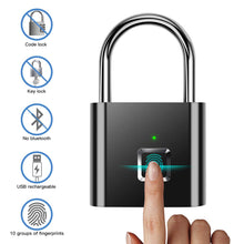 Carica l'immagine nel visualizzatore di Gallery, Smart fingerprint lock Door lock,Lucchetto Per Impronte Senza Bluetooth - Ilgrandebazar