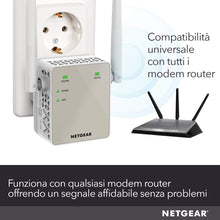 Carica l'immagine nel visualizzatore di Gallery, Netgear EX6120 Ripetitore WiFi AC1200, Extender e 1200 Mbps, Bianco