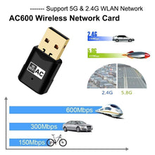 Carica l'immagine nel visualizzatore di Gallery, Adattatore WiFi Scheda di Rete AC 600Mbps Nessun Bisogno Driver - Ilgrandebazar