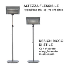 Carica l'immagine nel visualizzatore di Gallery, blumfeldt Heat Guard Focus - Riscaldatore da Terrazza, 2000W Argento - Ilgrandebazar