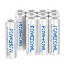 Carica l'immagine nel visualizzatore di Gallery, POWEROWL AAA Ricaricabili Pile Capacità Elevata 12 Batterie