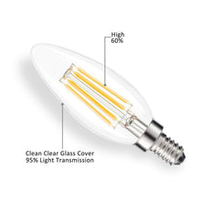 Carica l'immagine nel visualizzatore di Gallery, 10-pezzi-Lampadina Filamento LED Candela - Casquillo E14 - Bianco caldo - Ilgrandebazar