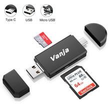 Carica l'immagine nel visualizzatore di Gallery, Vanja Lettore di Schede Memoria SD/Micro SD, Adattatore Micro USB OTG e... - Ilgrandebazar