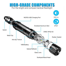 Carica l'immagine nel visualizzatore di Gallery, Tattico Torcia Professionale Con Chip CREE XPG2 S3 T6,1200LUMEN Super... - Ilgrandebazar