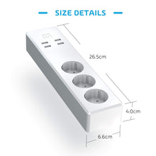 Carica l'immagine nel visualizzatore di Gallery, meross Ciabatta Intelligente Multipresa Wifi 3 265x 66 x 40 mm, 3ac+4usb - Ilgrandebazar