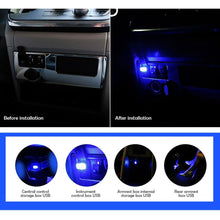 Carica l'immagine nel visualizzatore di Gallery, Pawaca, illuminazione auto USB LED, per interni auto, White Blue Red Pink - Ilgrandebazar