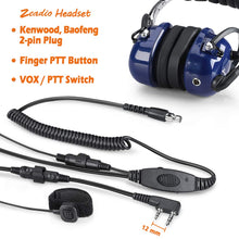 Carica l'immagine nel visualizzatore di Gallery, Zeadio Cyanine militare Noise Cancelling Overhead Headset 2 spina per... - Ilgrandebazar