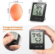 Carica l'immagine nel visualizzatore di Gallery, Habor Igrometro Termometro Digitale Termoigrometro LCD con l'Icona di Nero - Ilgrandebazar