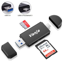 Carica l'immagine nel visualizzatore di Gallery, Vanja Lettore di Schede Memoria SD/Micro SD, Adattatore Micro USB OTG e... - Ilgrandebazar