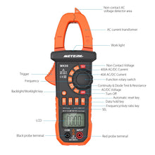Carica l'immagine nel visualizzatore di Gallery, Pinza Amperometrica, Meterk Clamp Meter con 4000 Conteggi B073Y162BZ