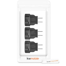 Carica l'immagine nel visualizzatore di Gallery, kwmobile 3x adattatore da viaggio spina europea, Nero - Ilgrandebazar