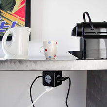 Carica l'immagine nel visualizzatore di Gallery, Electraline 62098 Multipresa Cubo Powercube 5 posti 2 Schuko + 5 posti, Nero - Ilgrandebazar