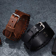 Carica l'immagine nel visualizzatore di Gallery, Bracciale in pelle stile vichingo totem, retrò - Ilgrandebazar