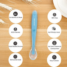 Carica l'immagine nel visualizzatore di Gallery, Cucchiaino Svezzamento Set 4 Silicone Neonato Cucchiai Manico... - Ilgrandebazar