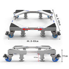 Carica l'immagine nel visualizzatore di Gallery, Base lavatrice Dewel, base regolabile 45 cm-69 cm con 4 ruote piroettanti e... - Ilgrandebazar