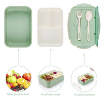 Carica l'immagine nel visualizzatore di Gallery, Sinwind Lunch Box, Porta Pranzo, Bento Box con 3 Scomparti e Verde