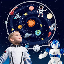 Carica l'immagine nel visualizzatore di Gallery, NEWYANG Robot Giocattolo Bambini - Robot Telecomandato con Intelligente Programmabile, Gesture Sensing,Parla,Cammina,Cantando e Balla,USB Ricarica Toy Robot (Blu)