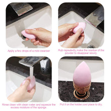 Carica l'immagine nel visualizzatore di Gallery, Spugna Trucco, O'Vinna 5 pcs Beauty Sponge + 2 Supporto di Spugnette for... - Ilgrandebazar