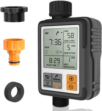 Carica l'immagine nel visualizzatore di Gallery, CROSOFMI Irrigatore Giardino Timer per Irrigazione Batteria Automatica Programmatore Centralina Irrigazione Ampio Schermo da 3 Pollici 1 programma