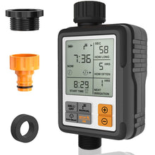 Carica l'immagine nel visualizzatore di Gallery, CROSOFMI Irrigatore Giardino Timer per Irrigazione Batteria Automatica Programmatore Centralina Irrigazione Ampio Schermo da 3 Pollici 1 programma