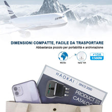 Carica l'immagine nel visualizzatore di Gallery, EXTRASTAR Adattatore Universale da Viaggio, Adapter/Adattatore da Viaggio World to Italy, Nero, 2 Pezzi