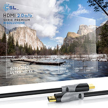 Carica l'immagine nel visualizzatore di Gallery, CSL - 0,5m Cavo HDMI 4k 60Hz HDR - 2.0 a b - 4K 3D UHD nero/grigio - Ilgrandebazar