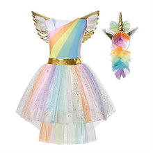 Carica l'immagine nel visualizzatore di Gallery, Vestito da Unicorno tutù Costume Principessa per Bambina 4-5 Anni (110 cm)