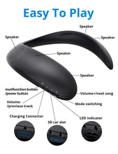 Carica l'immagine nel visualizzatore di Gallery, Altoparlante Bluetooth Indossabile 5.0, Bluedio HS (Hurricane) Wireless Nero - Ilgrandebazar