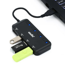 Carica l'immagine nel visualizzatore di Gallery, Atolla Hub USB 3.0 4 Porte Super Sottile per Trasmissione Dati Alta... - Ilgrandebazar