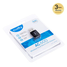 Carica l'immagine nel visualizzatore di Gallery, Cudy Adattatore USB Scheda di Rete, 600Mbps Wifi AC 600 Mbit/s WLAN Stick - Ilgrandebazar