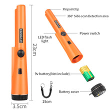 Carica l'immagine nel visualizzatore di Gallery, EXTSUD Rilevatore di Metalli Portatile IP66 Impermeabile Pinpointer 360°Scan... - Ilgrandebazar