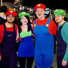 Carica l'immagine nel visualizzatore di Gallery, iZoeL Costume Super Mario Luigi Incluso 2X Cappello 4X Guanti... - Ilgrandebazar
