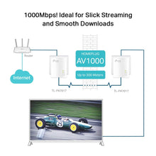 Carica l'immagine nel visualizzatore di Gallery, TP-Link TL-PA7017 Kit Powerline, AV1000 Mbps su AV 1000 + 1 Porta (mini) - Ilgrandebazar