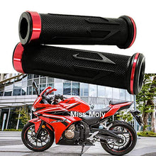 Carica l'immagine nel visualizzatore di Gallery, 7/8" Motociclo Manopole, Moto Manubri Alluminio Gomma per CBR Shadow Rosso - Ilgrandebazar