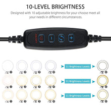 Carica l'immagine nel visualizzatore di Gallery, Thlevel LED Ring Light con treppiedi Lampada anulare dimmerabile da 6... - Ilgrandebazar
