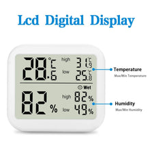 Carica l'immagine nel visualizzatore di Gallery, Opard Termoigrometro digitale da interno LCD per monitorare il misuratore di... - Ilgrandebazar