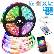 Carica l'immagine nel visualizzatore di Gallery, FISHOAKY WIFI Striscia LED, 5M RGB LED Strip Alexa 5m
