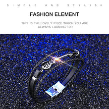 Carica l'immagine nel visualizzatore di Gallery, Fate Love Jewellery, bracciale uomo, in pelle intrecciata, chiusura... - Ilgrandebazar