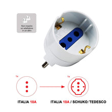 Carica l'immagine nel visualizzatore di Gallery, EXTRASTAR Set 4 Adattatori da Schuko a Spina presa- 4 Pezzi, Bianco - Ilgrandebazar