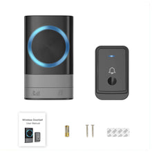 Carica l'immagine nel visualizzatore di Gallery, Dilusi Campanelli Wireless,Campanello 1 Trasmettitore + 1 Ricevitori, Nero - Ilgrandebazar