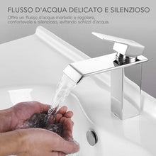Carica l'immagine nel visualizzatore di Gallery, ZREE Rubinetto Bagno lavabo Cascata, Miscelatore Lavabo Normale, Wf01