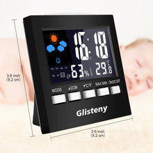 Carica l'immagine nel visualizzatore di Gallery, Termometro Igrometro Digitale, Glisteny Digitale Della Temperature e Black - Ilgrandebazar